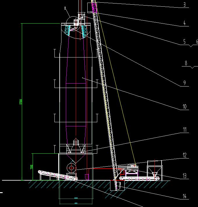 日产200吨石灰立窑图纸